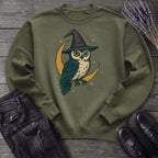 crescent moon witch owl Sweatshirt