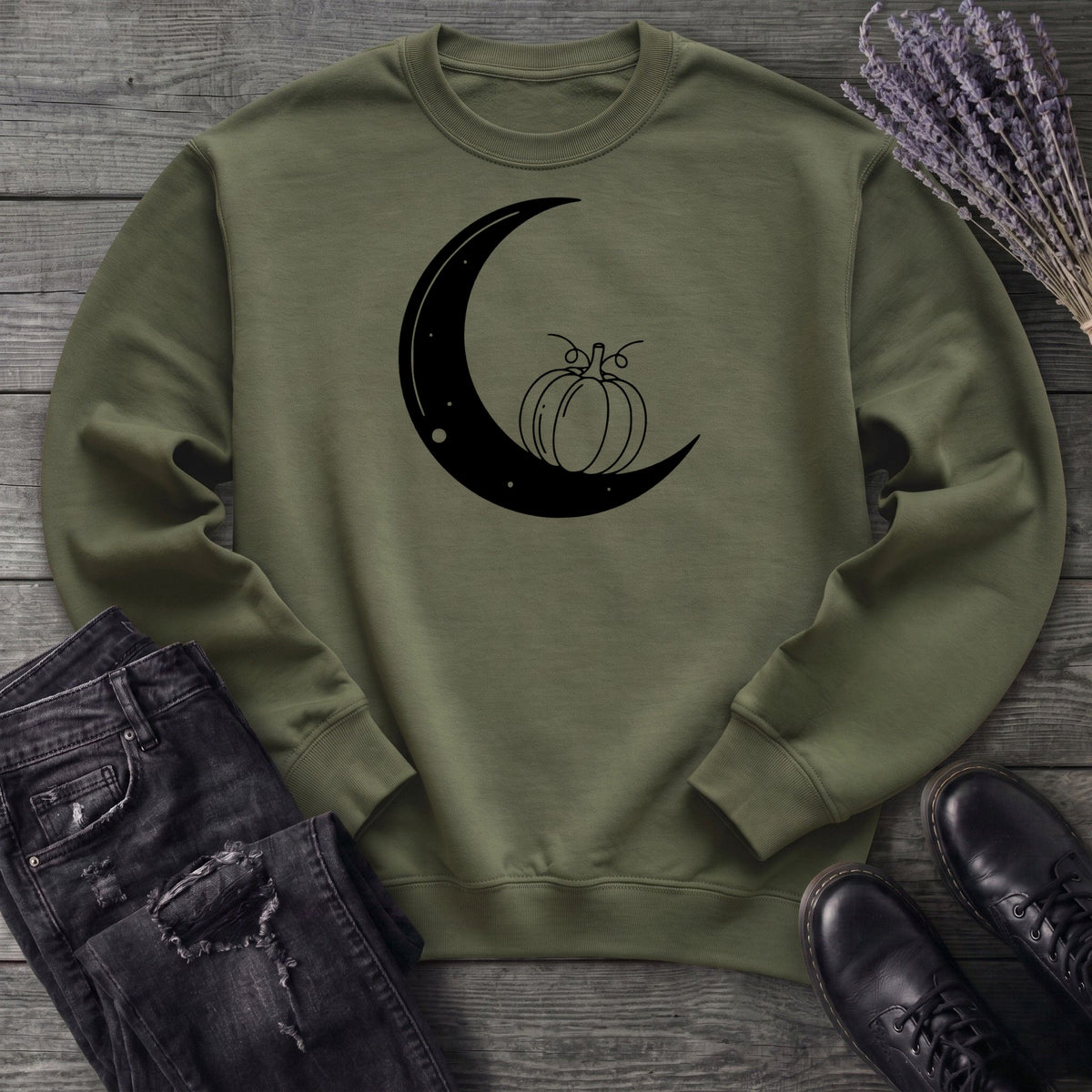 Moon And Pumpkin Sweatshirt