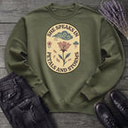 She Speaks In Petals And Storms Sweatshirt