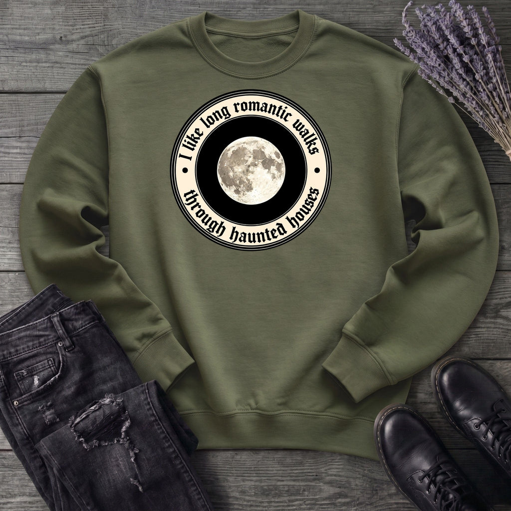 Long Romatic Walks Haunted House Sweatshirt
