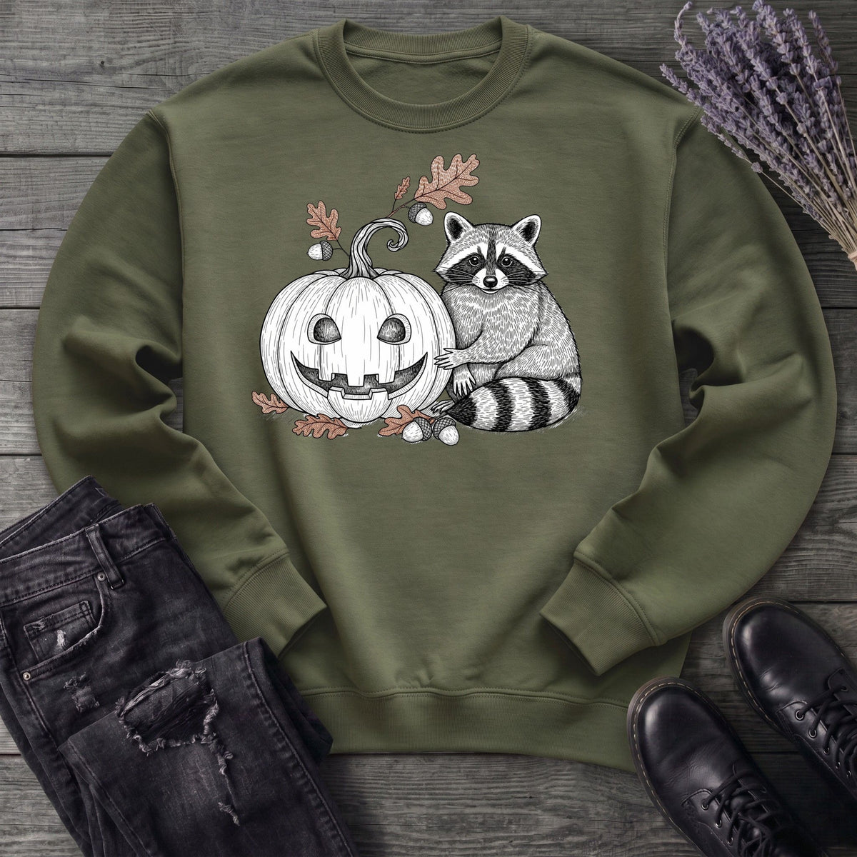 Raccoon And Pumpkin Sweatshirt