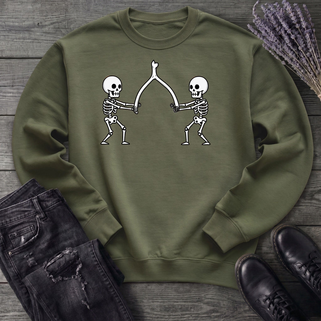 Skeleton Wishbone Pull Sweatshirt