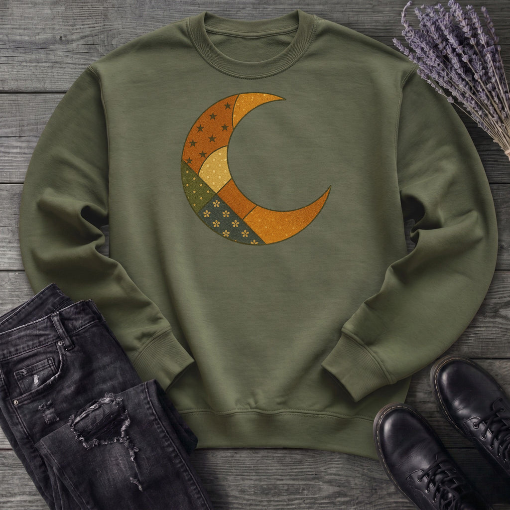 Patchwork Crescent Moon Sweatshirt