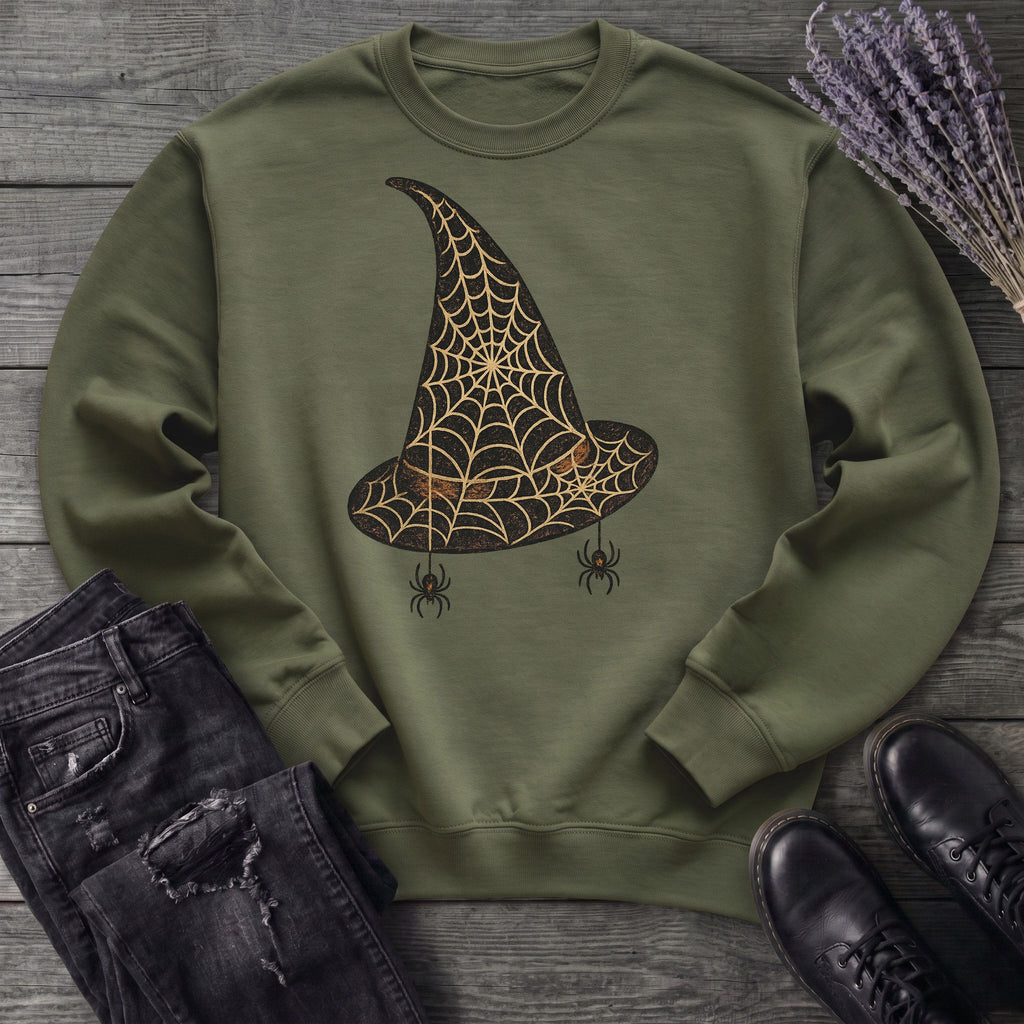 Spiderweb Witch Hat Sweatshirt