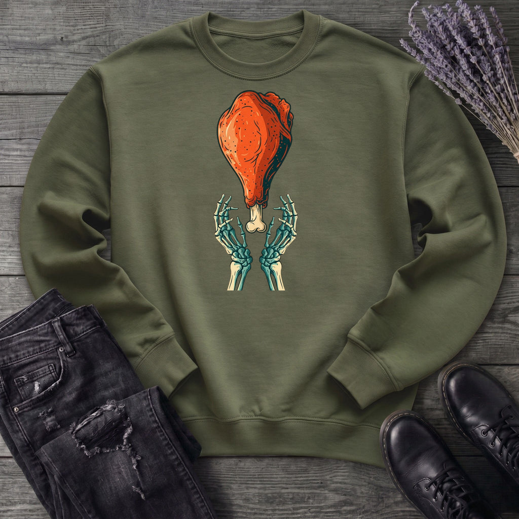 Skeleton Turkey Leg Sweatshirt