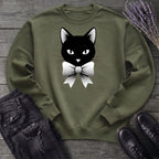 Retro Halftone Coquette Black Cat Sweatshirt