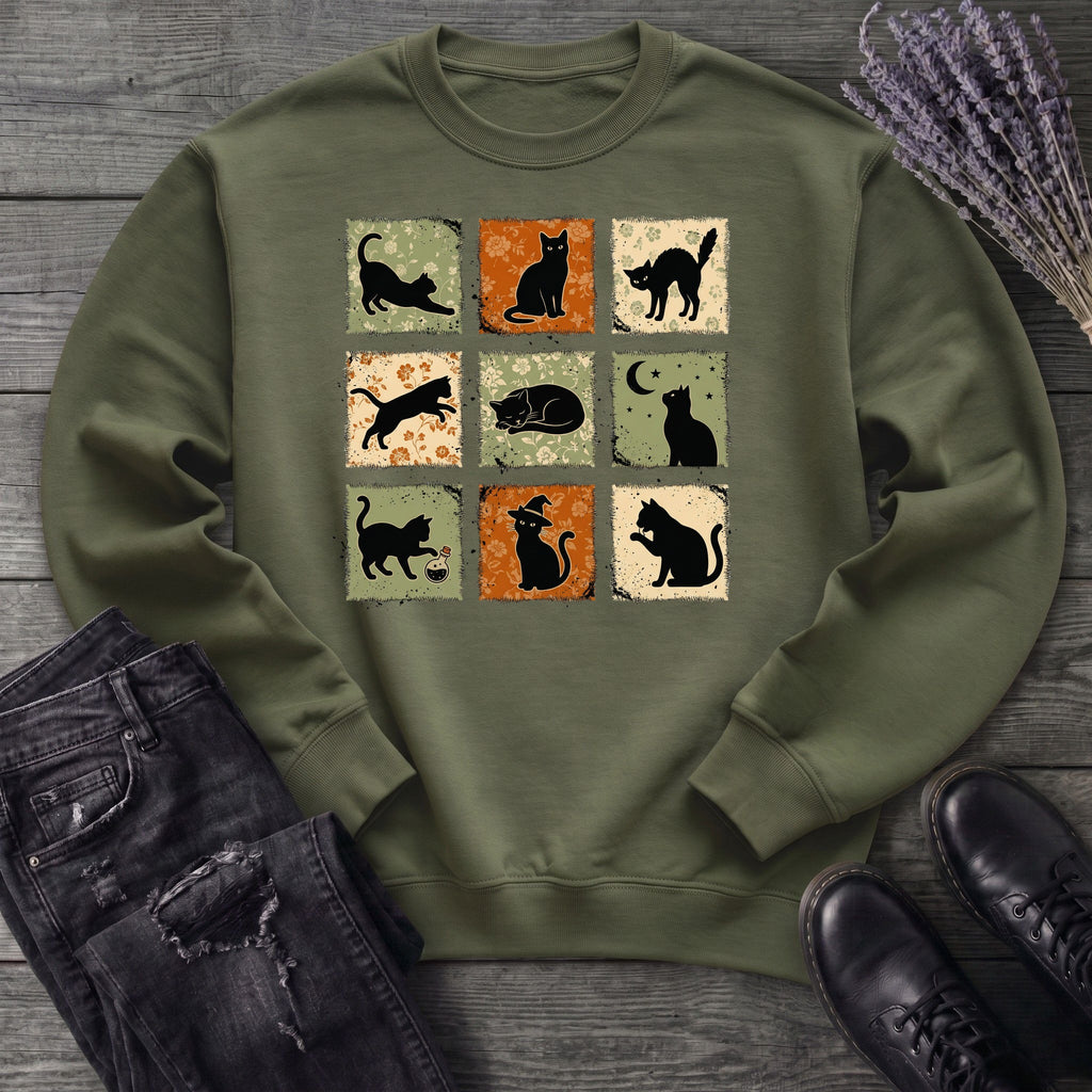 Cat Grid Sweatshirt