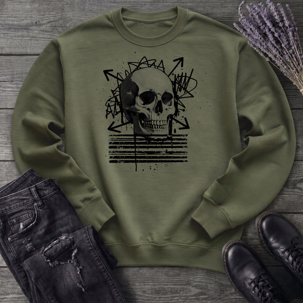 Grunge Skull Sweatshirt