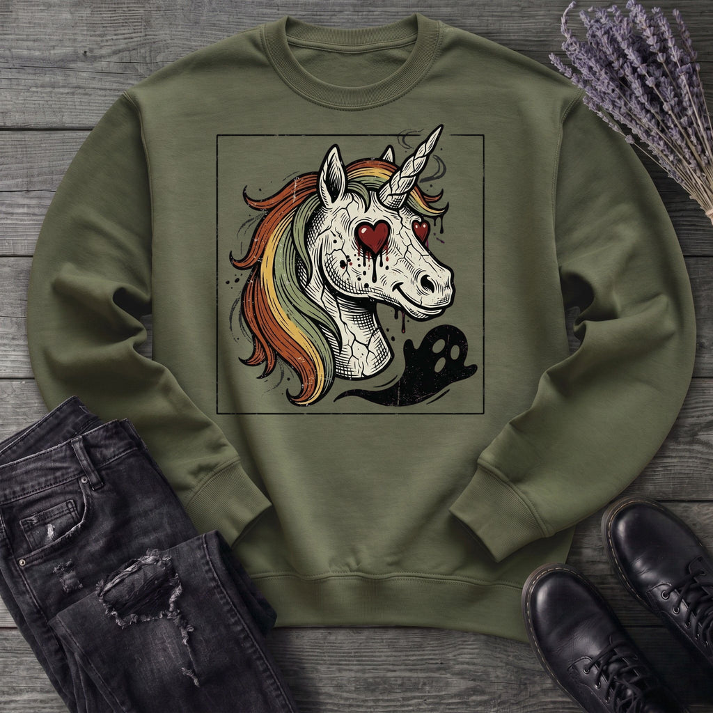grunge zombie unicorn Sweatshirt