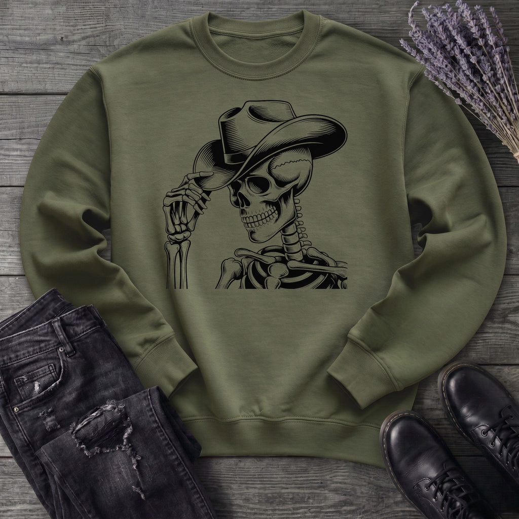 Cowboy Hat Skeleton Sweatshirt