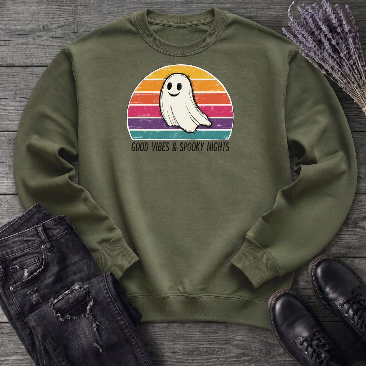 Good Vibes And Spooky Nights Sweatshirt