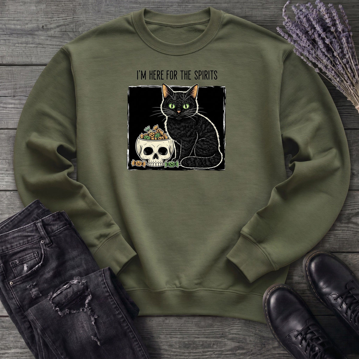 Here For The Spirits Sweatshirt