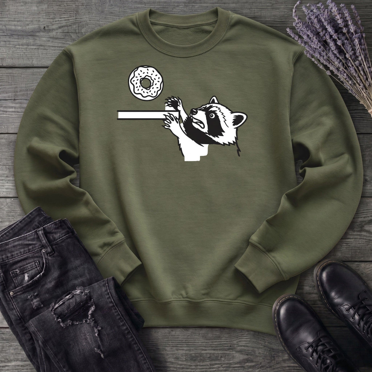 Raccoon Donut Sweatshirt