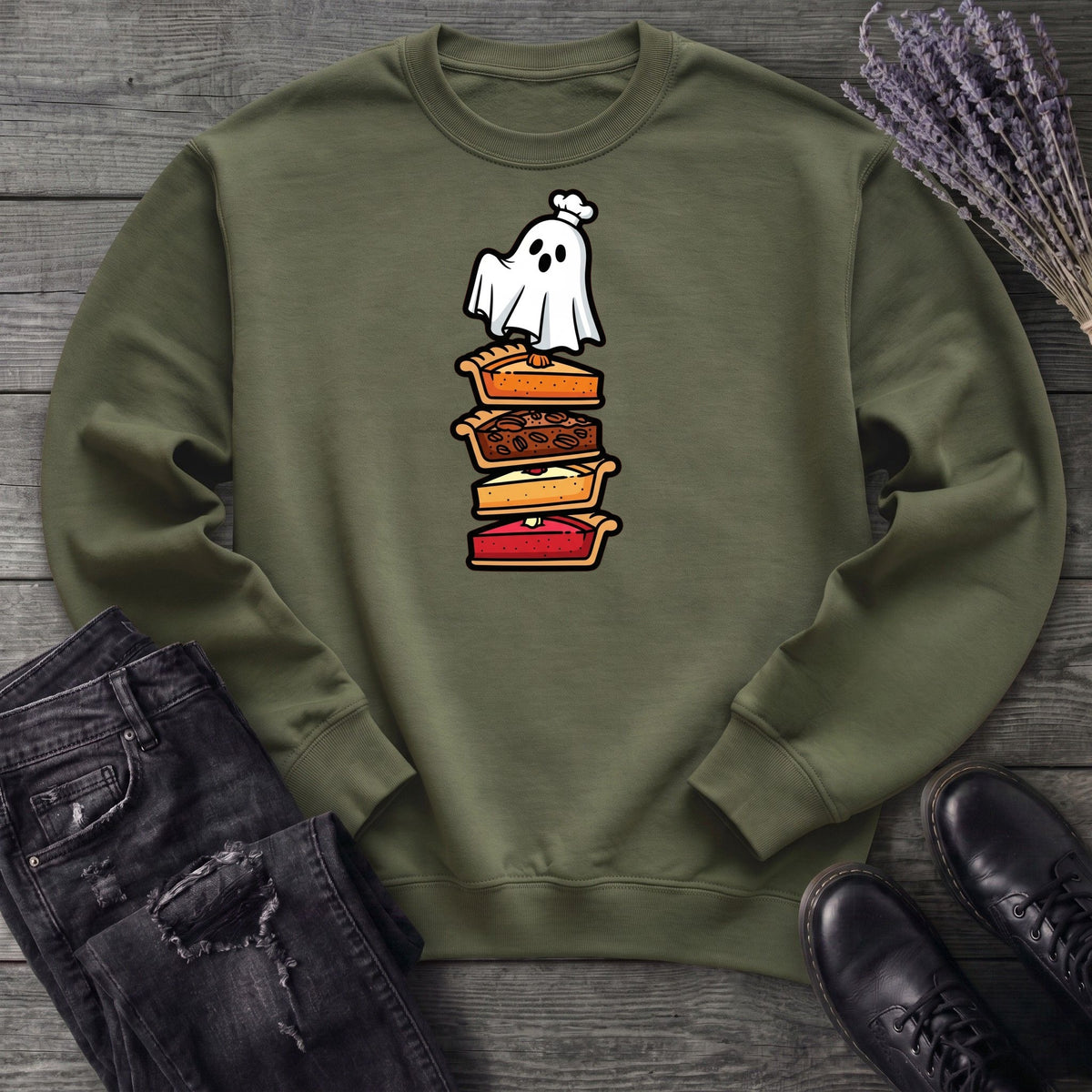 Stacked Pie Ghost Sweatshirt