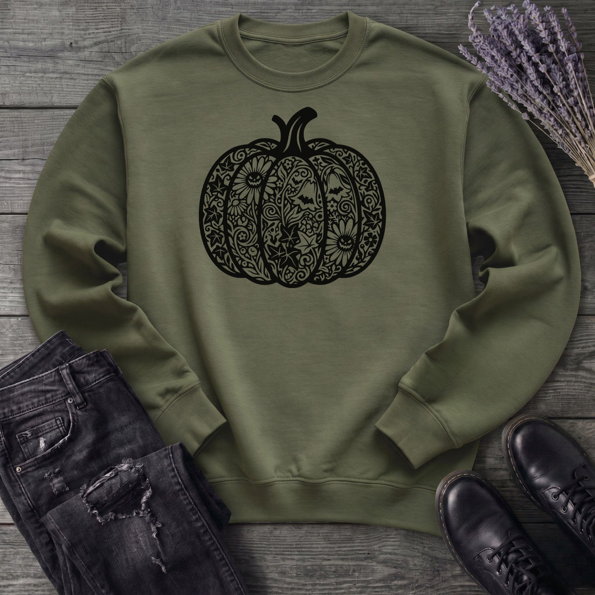 Linocut Pumpkin Sweatshirt
