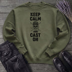 Keep Calm And Cast On Sweatshirt