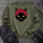Black Cat Headband Sweatshirt