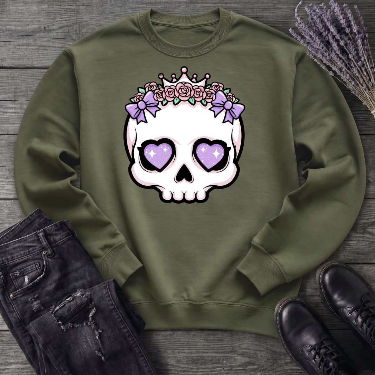 Cute Princess Skull Sweatshirt