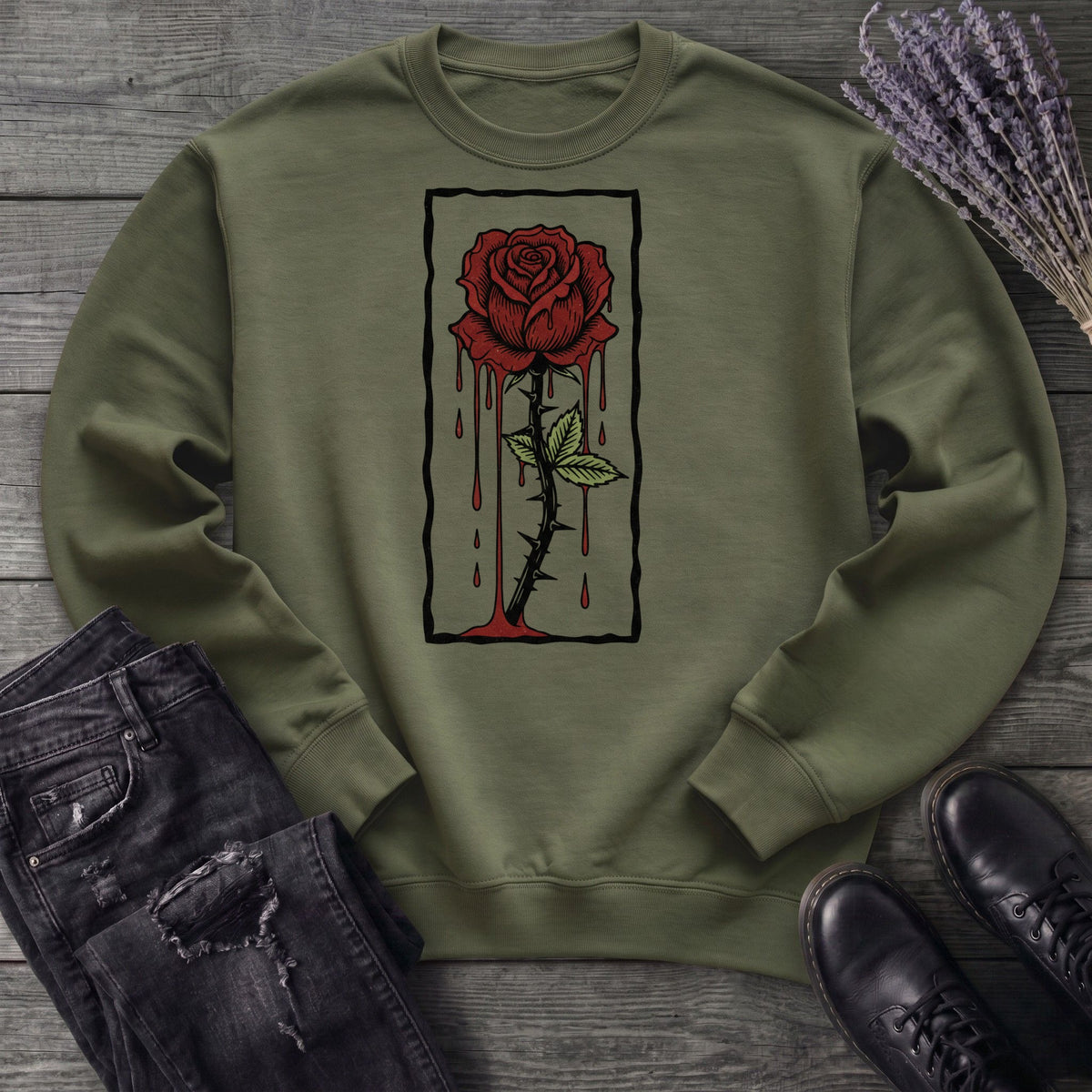 dripping rose Sweatshirt