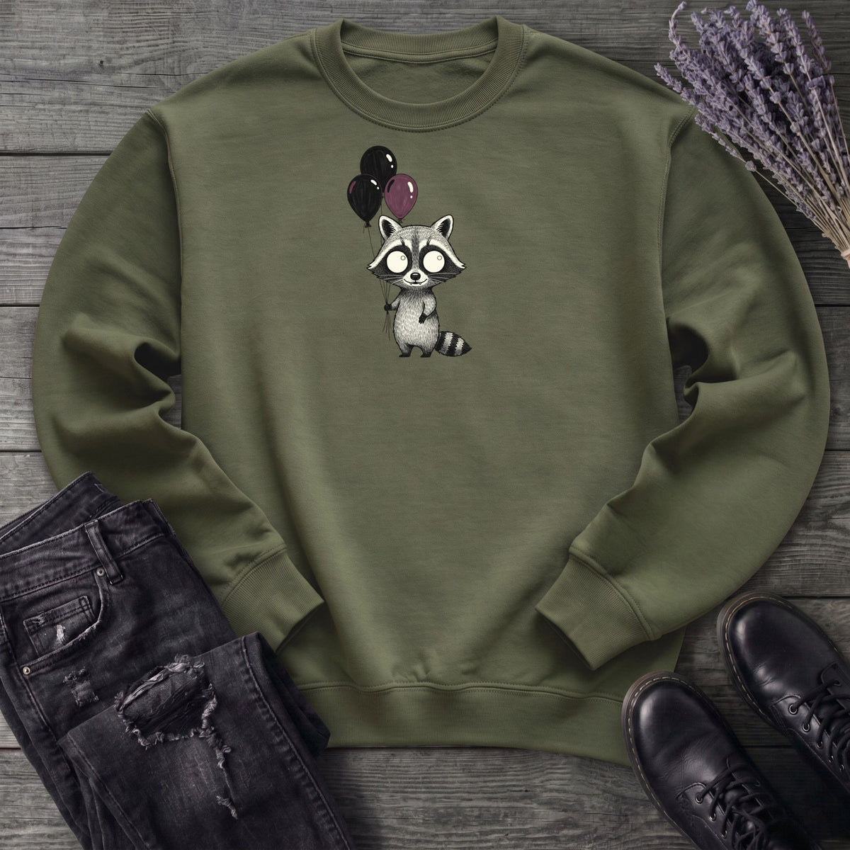 Raccoon Balloons Sweatshirt