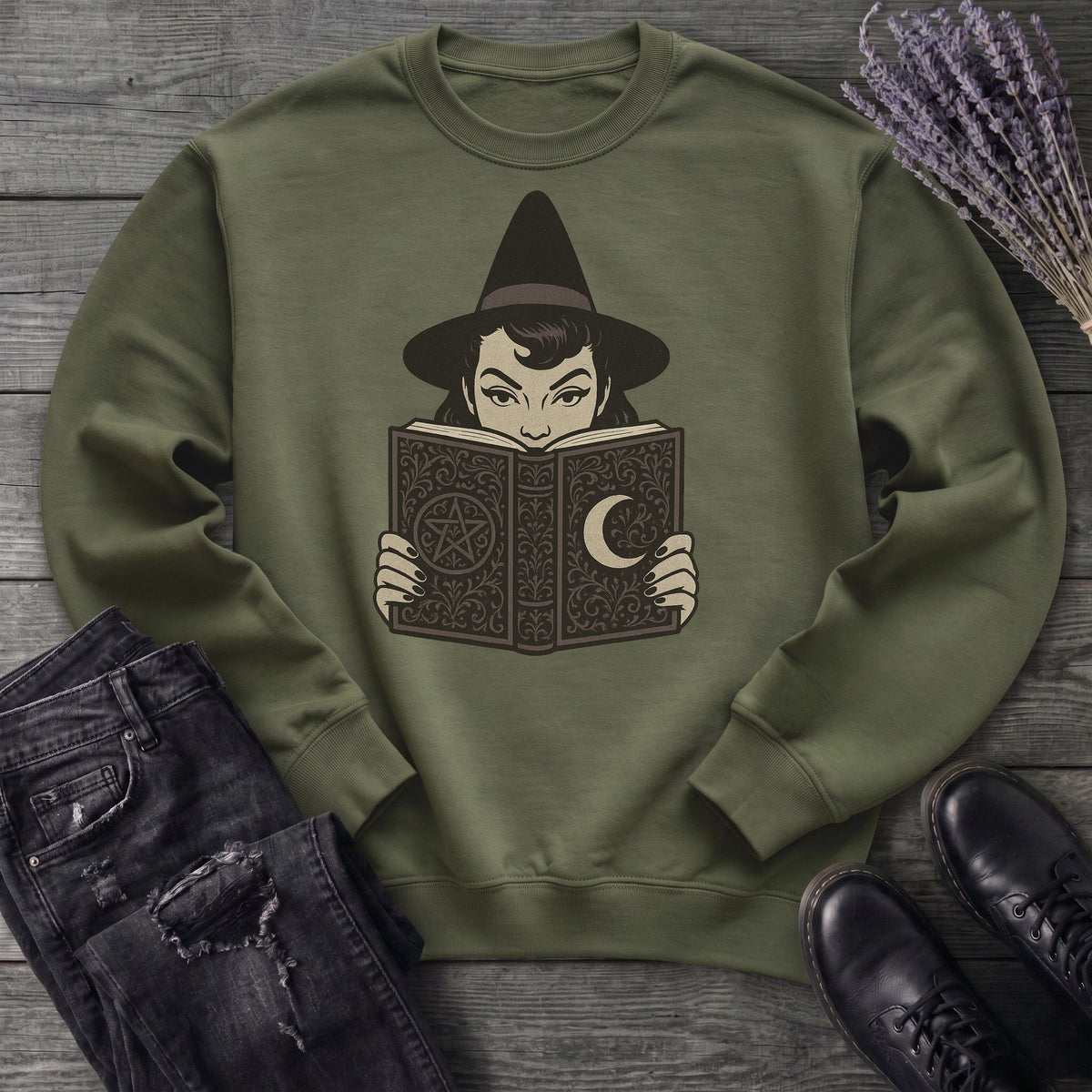 Witch Reading Sweatshirt