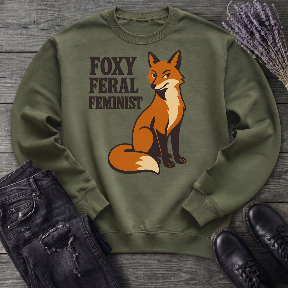 Foxy Feral Feminist Sweatshirt