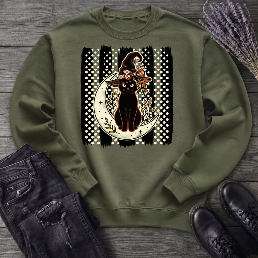 PolkaDot Witchy Cat Sweatshirt
