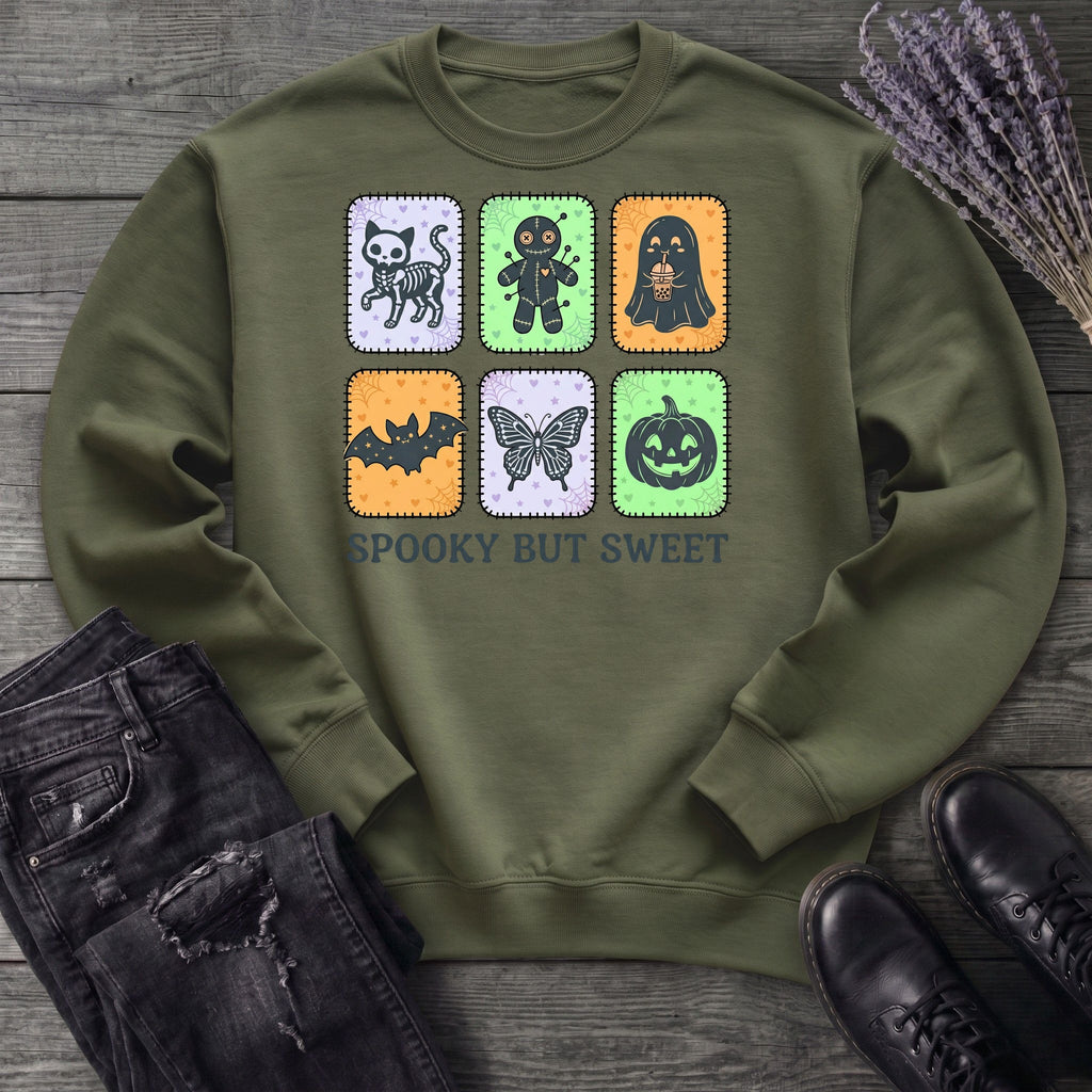 Spooky But Sweet Grid Sweatshirt