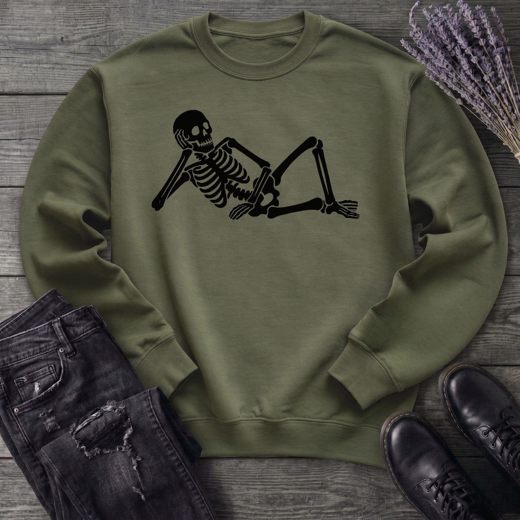 Lounging Skeleton Sweatshirt