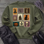 Halloween Stamps Collage Sweatshirt