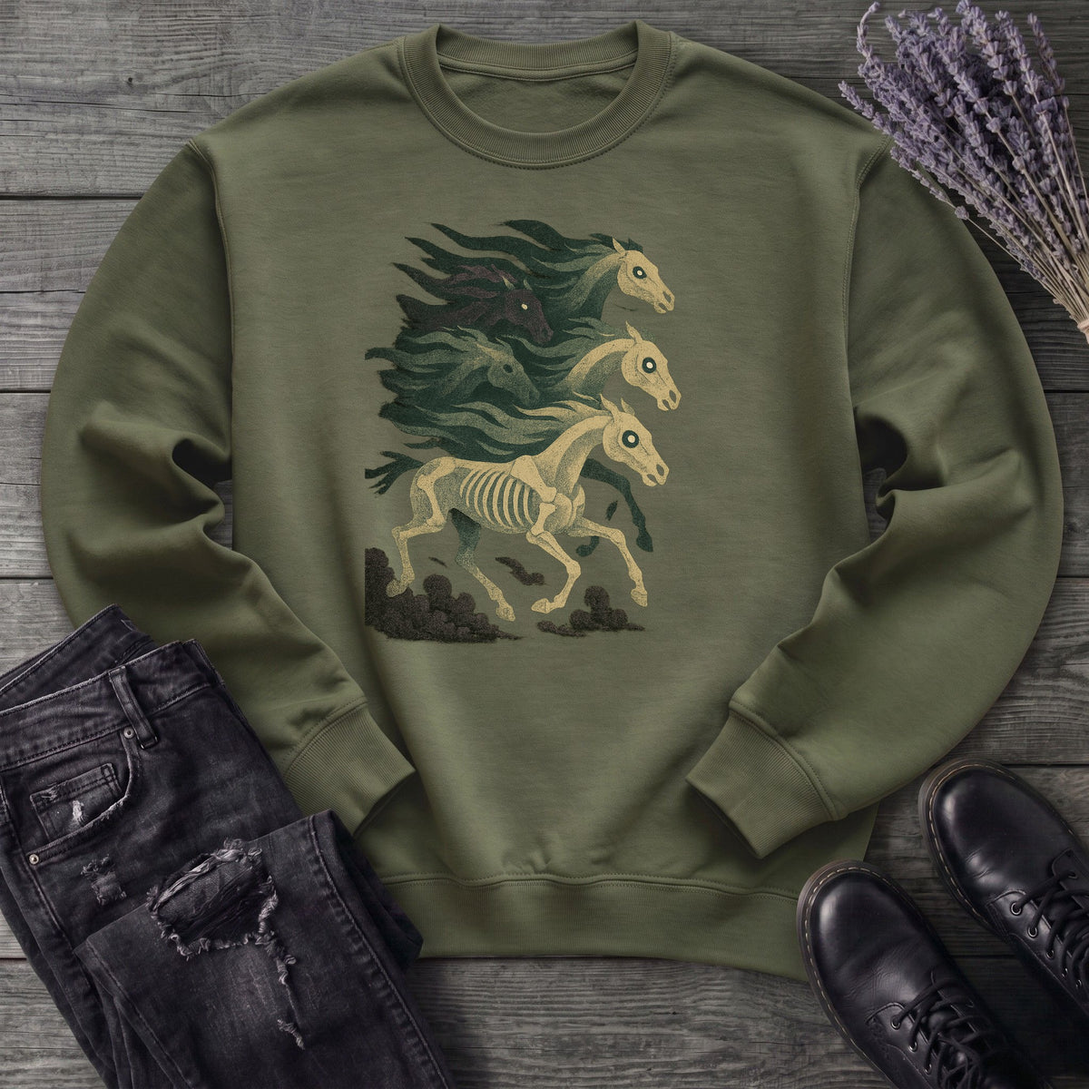 Stampeding Ghost Horses Sweatshirt