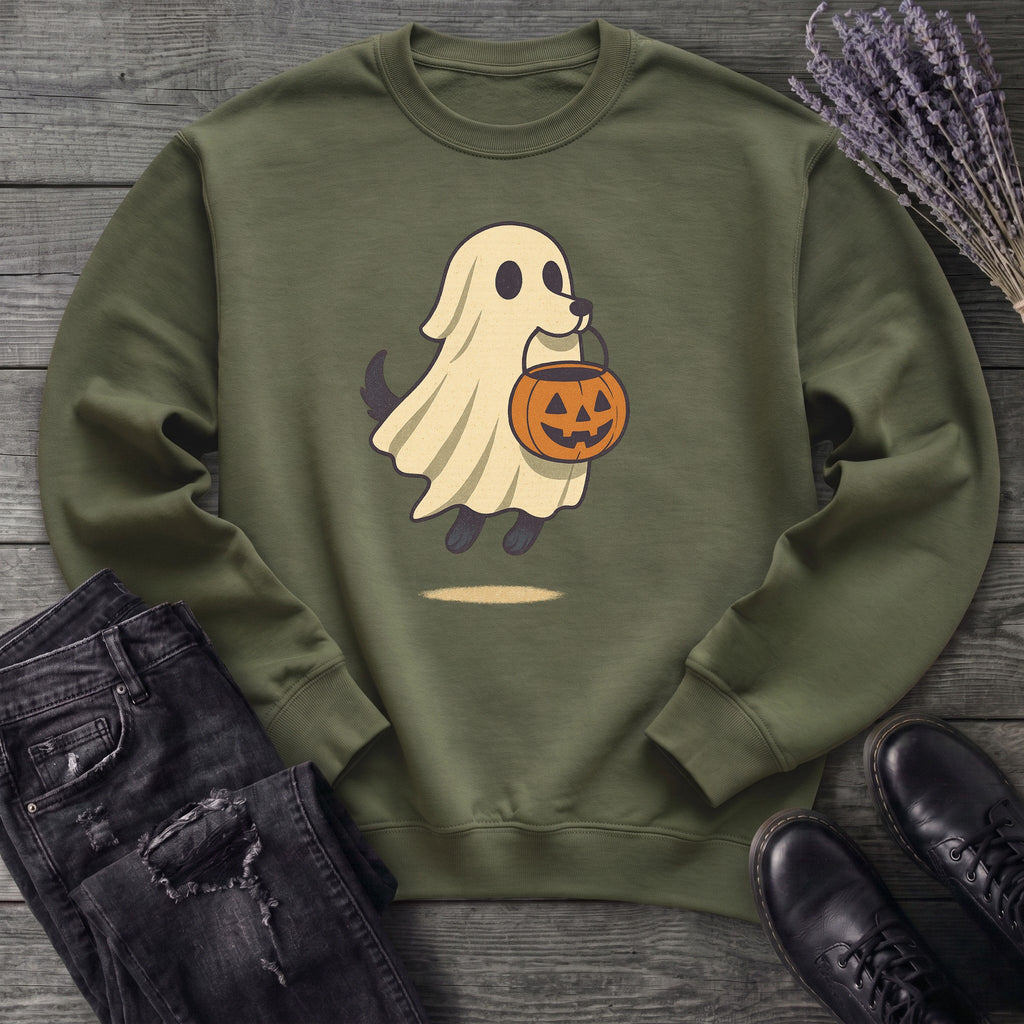Ghost Dog Trick-Or-Treating Sweatshirt