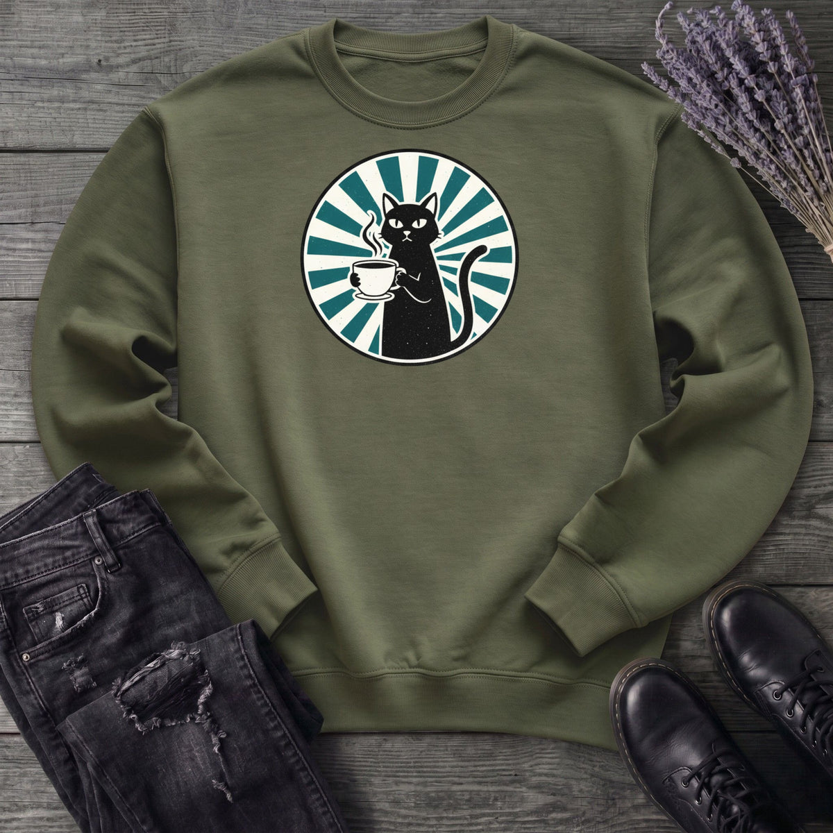 Black Cat Coffee Sweatshirt