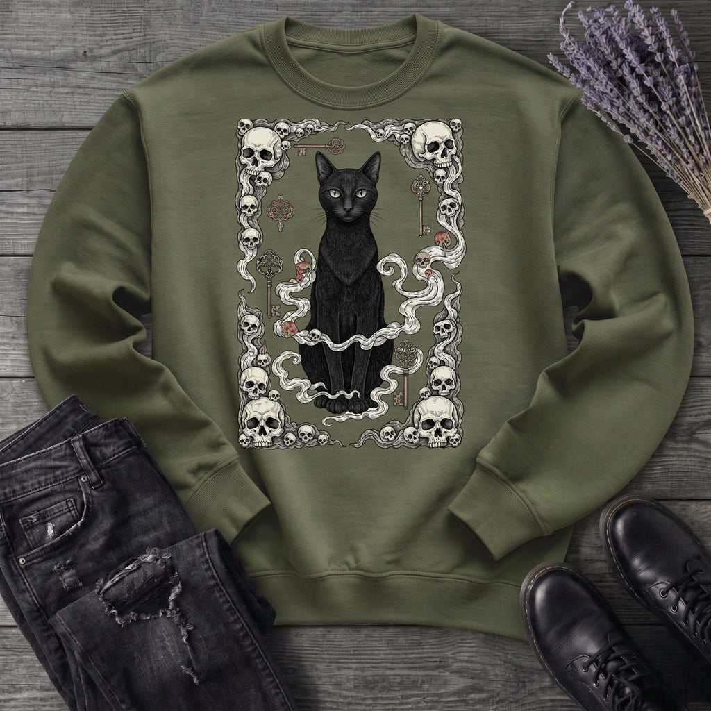 Cat Skull Card Sweatshirt