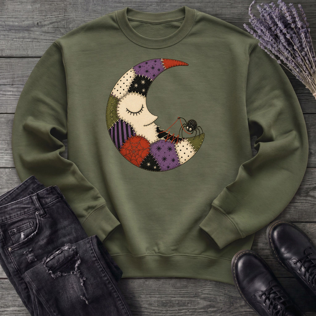 Spider Stitching Moon Sweatshirt