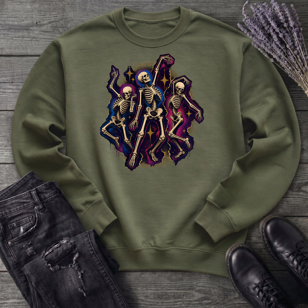 Textured Dancing Skeletons Sweatshirt