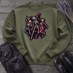 Textured Dancing Skeletons Sweatshirt