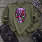botanical stained glass skull Sweatshirt