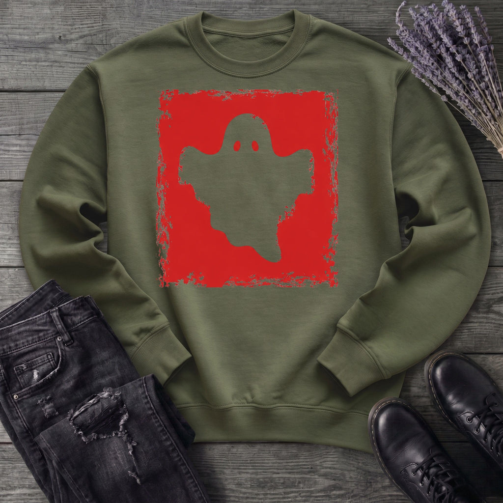 Grunge Stencil Ghost Sweatshirt