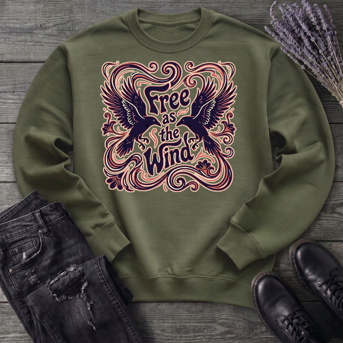 Free As The Wind Crows Sweatshirt
