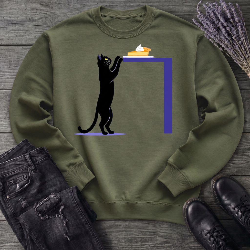 Black Cat Pumpkin Pie Sweatshirt