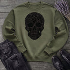 Black Rose Skull Sweatshirt