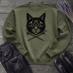 Cat Knitting Needles Sweatshirt