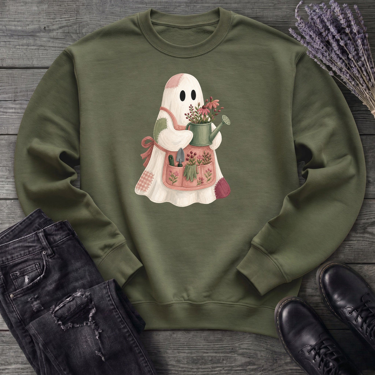 Patchwork Garden Ghost Sweatshirt