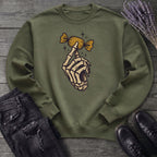 Skeleton Hand Holding Candy Sweatshirt