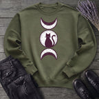 Triple Moon Goddess Cat Sweatshirt