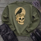 Crow On Skull Sweatshirt