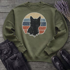 Cat Silhouette Sunset Grunge Sweatshirt