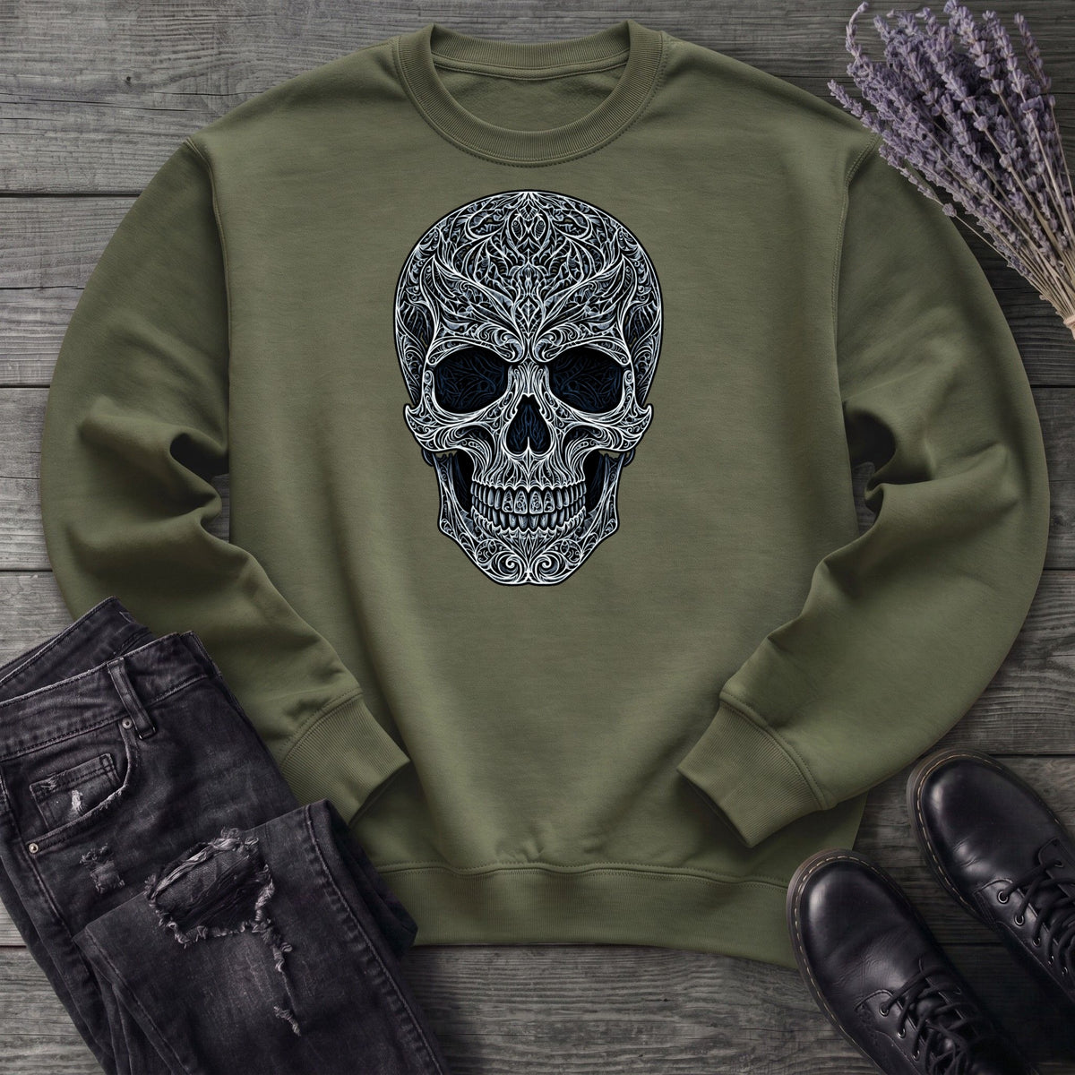 Filigree Skull Sweatshirt