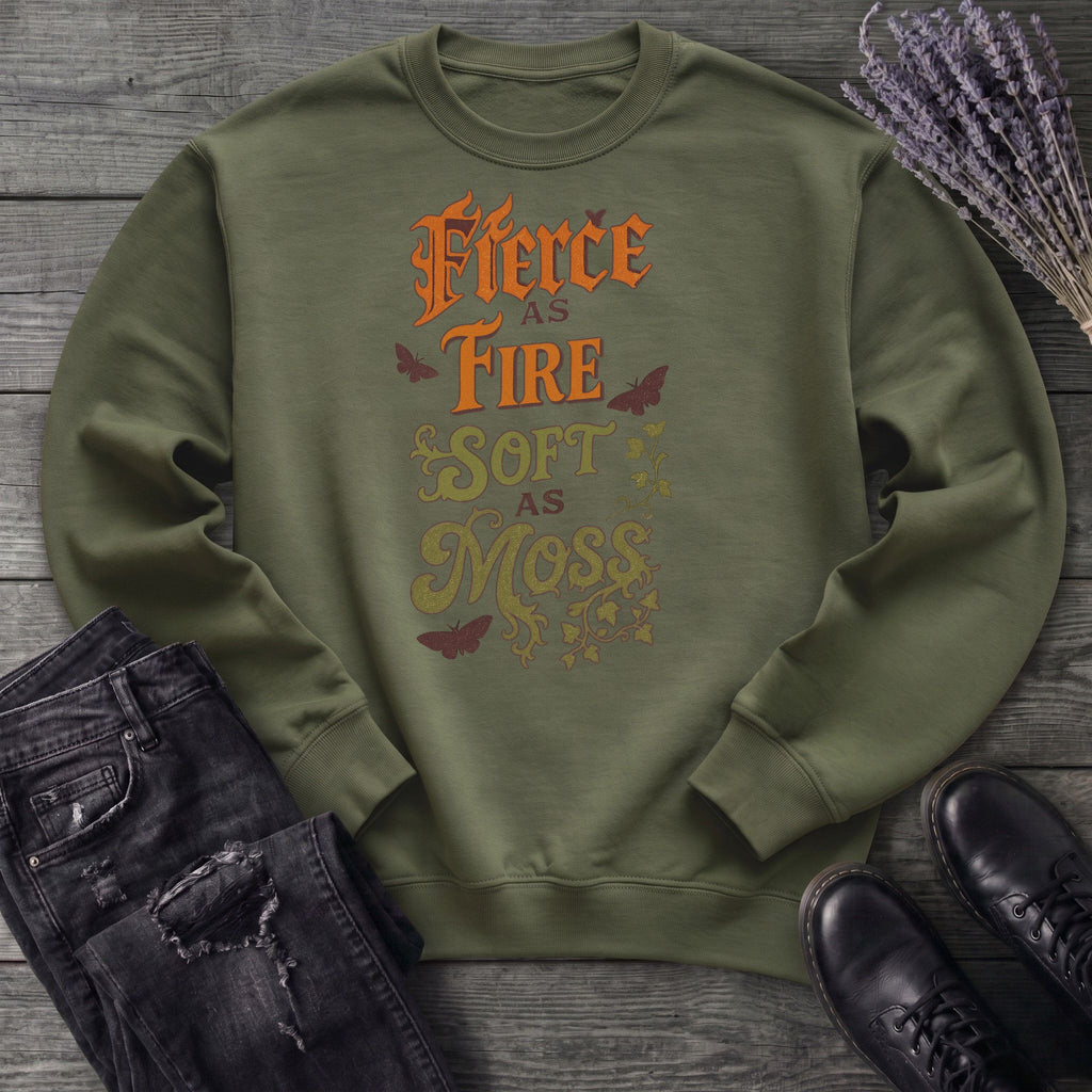 Fierce As Fire Soft As Moss Sweatshirt